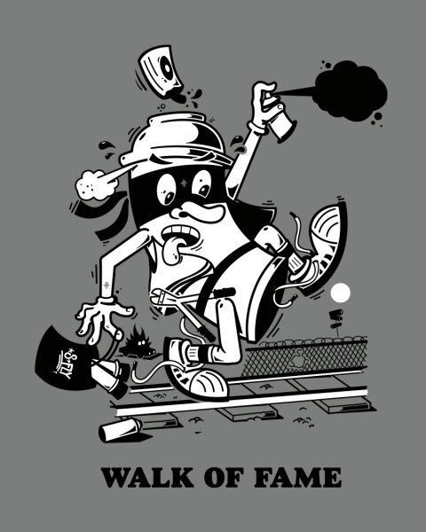 S-FLY Walk of fame T-Shirt (charcoal)