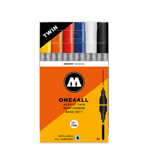 Molotow One4All Twin Pump Marker Basic Set 1